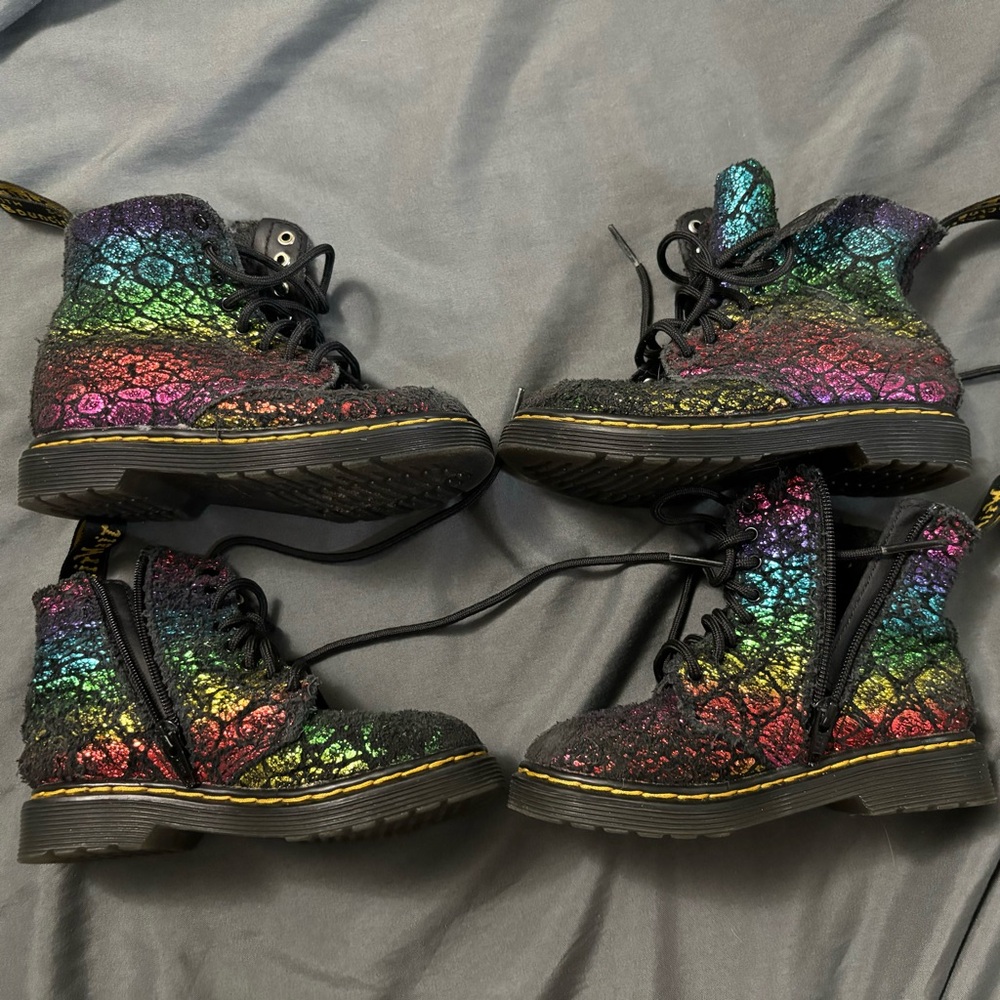 Dr. Martens 1460 Pascal Sparkly Rainbow Boots